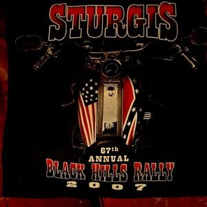 2007 67 th Annual BLACK HILLS RALLY MEN'S LONG SLEEVED STURGIS T-Shirt Lot 0051